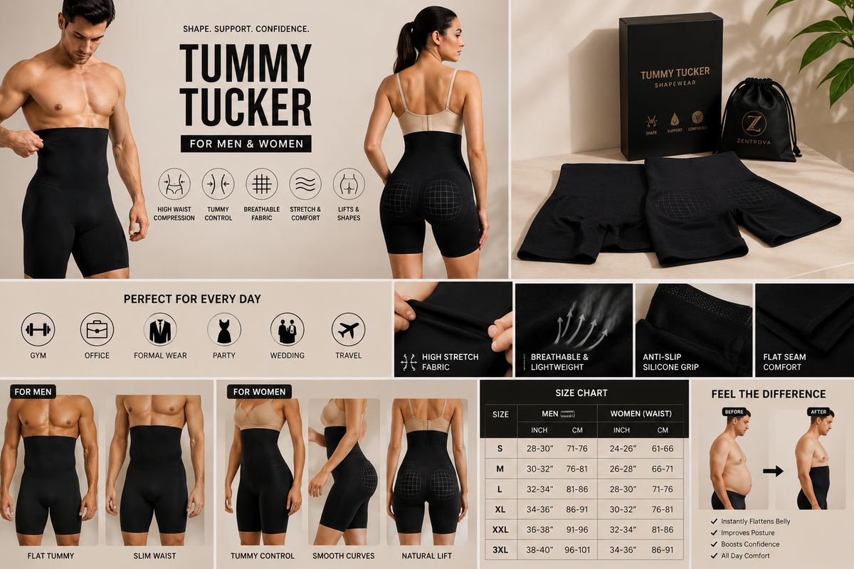 Nuvella Men’s Body Shaper Tummy Tucker | Slimming Vest