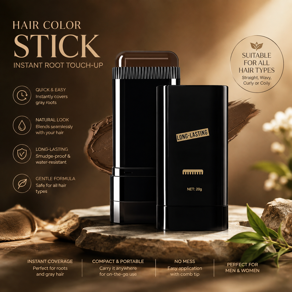 Nuvella 2-in-1 Hair Color Stick – Waterproof Root Touch-Up