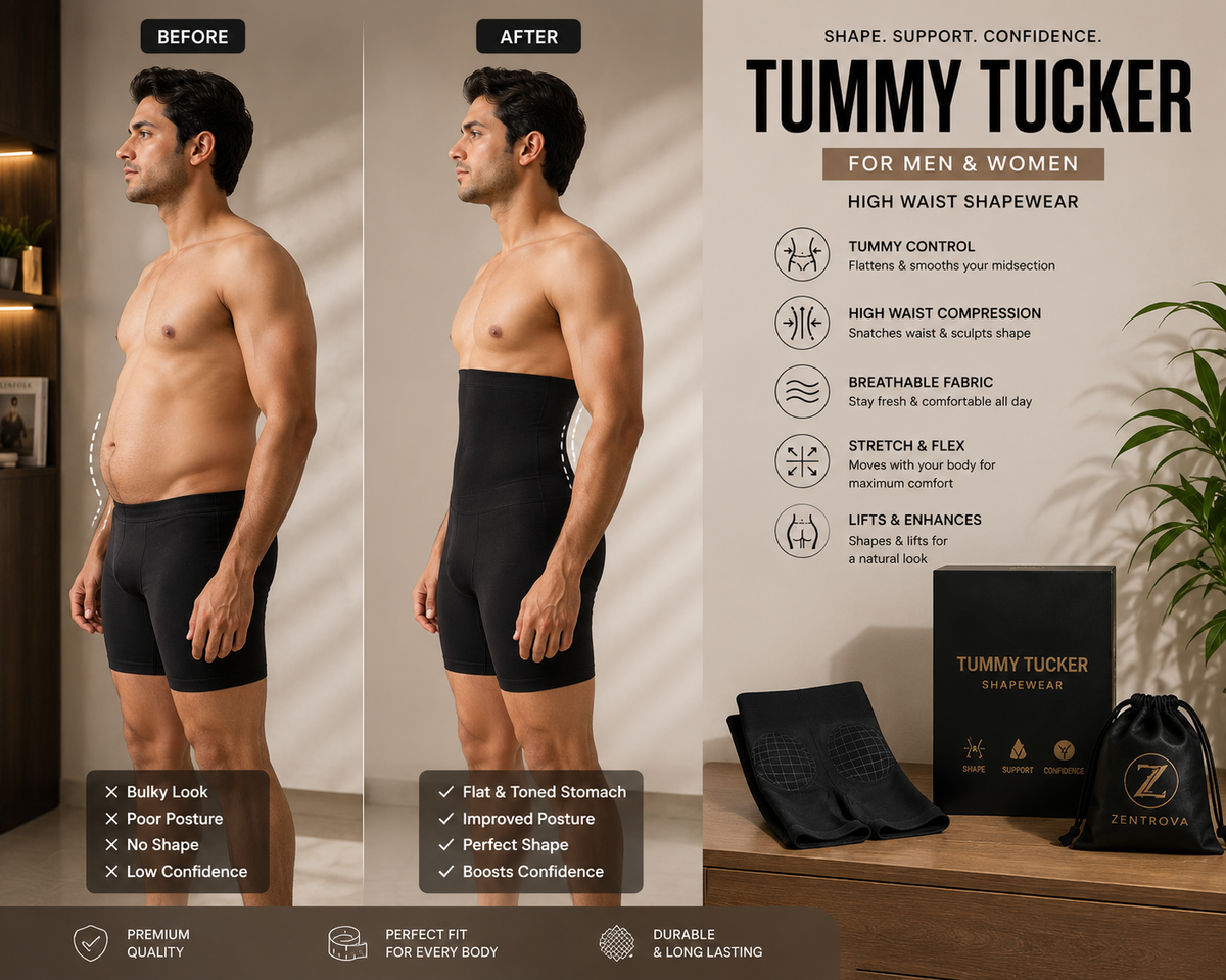 Nuvella Men’s Body Shaper Tummy Tucker | Slimming Vest
